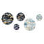 Hamysh - ensemble d'art mural floral rond floral de 5