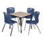 Ensemble de table de salle à manger et de chaises Kee Square-73412836-73412839