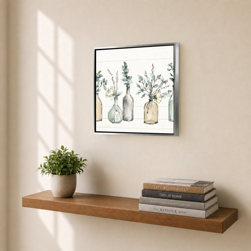 «Modern Farmhouse I 2» par Anne Tavoletti - Impression sur toile, Argent
