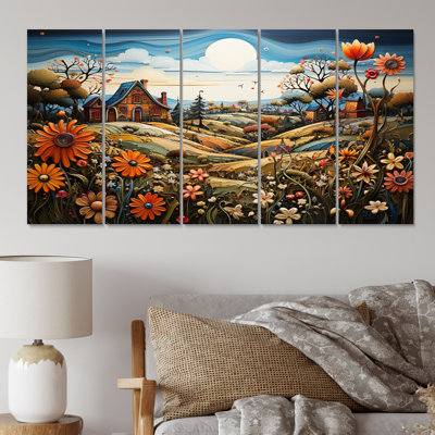 Farmstead Whimsy Landscape & Nature Wall Decor on Metal