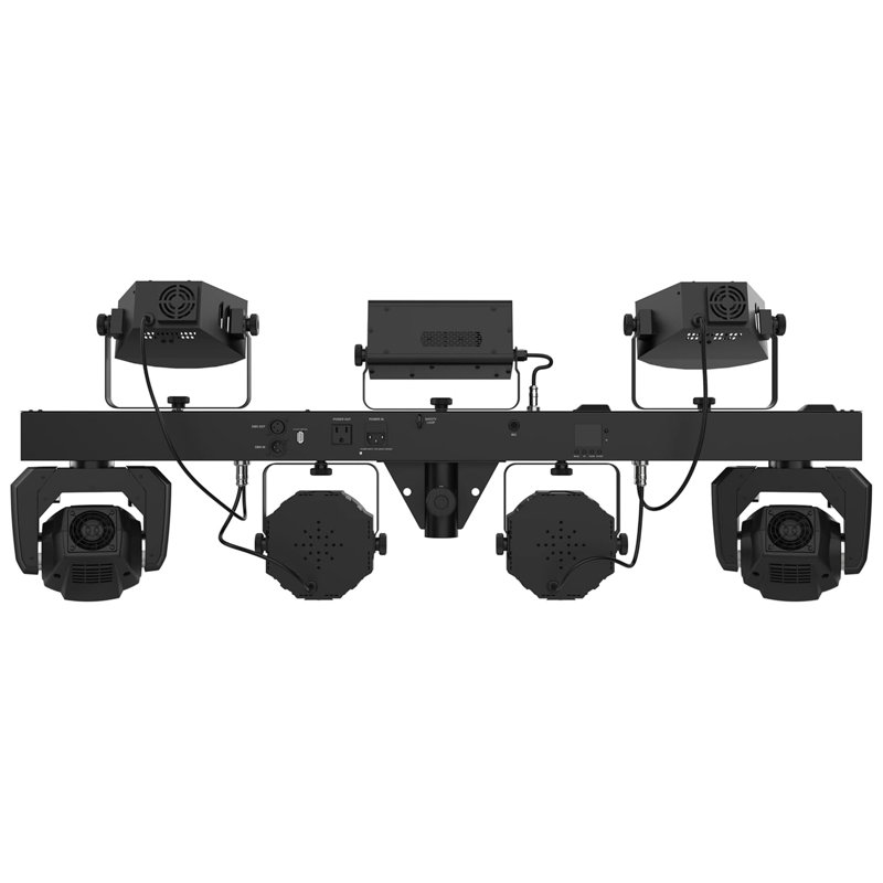CHAUVET DJ 5-in-1 LED Lighting System on Single Bar Compatible with ILS, Black