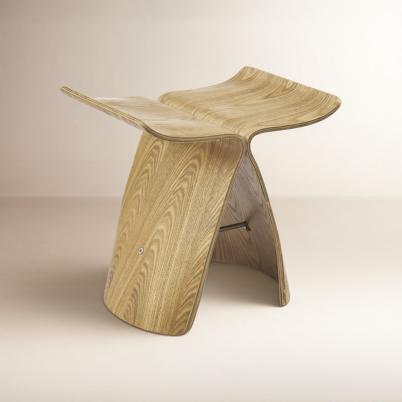 Nadir 16.93" W Plywood End Table, Natural