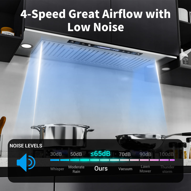 35 Inch 900 CFM Insert Stainless Steel Range Hood