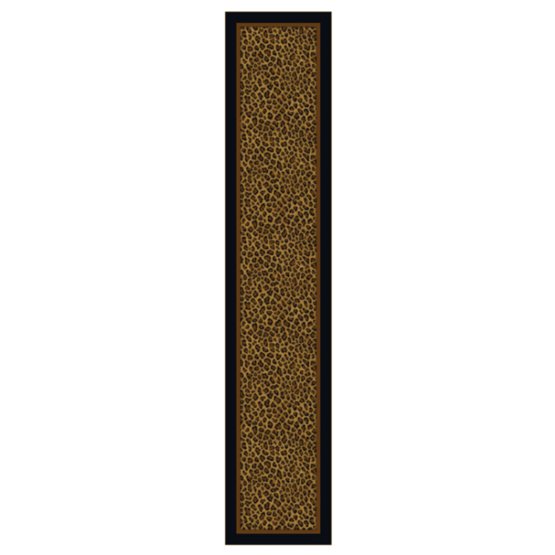 Alminus Design Center Leopold Leopard Animal Print Area Rug, Runner 2'4" x 15'6"