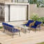 Ensembles de conversation pour patio Gonneke 4 personnes avec coussins-1250793268