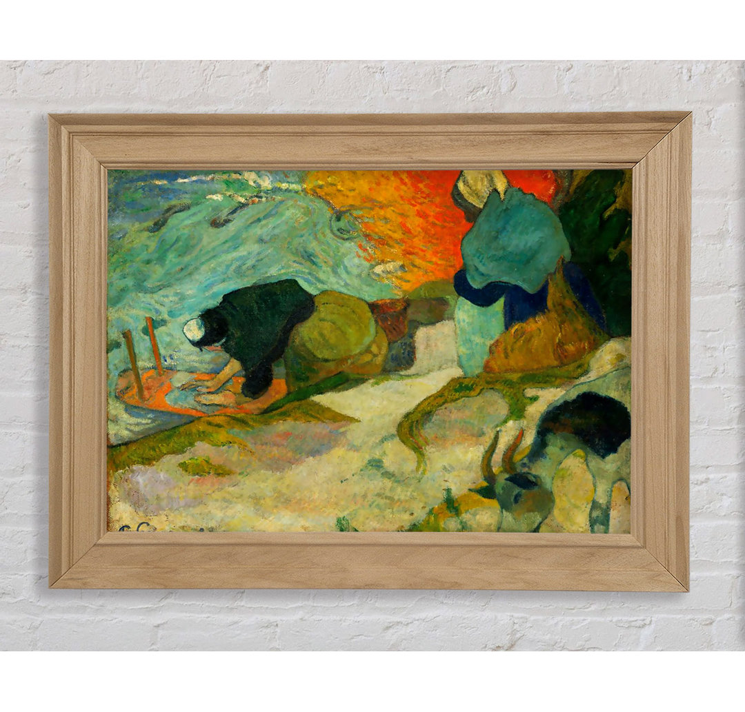 GauguIn Wäscherinnen in Arles - Einzelner Bilderrahmen Kunstdrucke