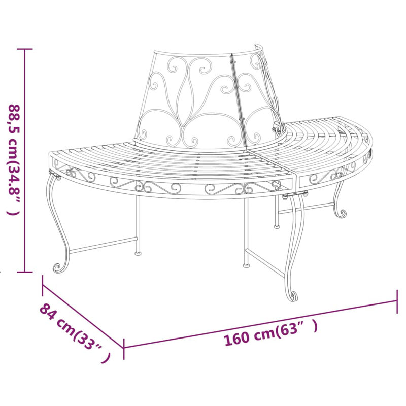 Mandie Steel Outdoor Bench