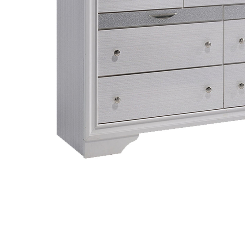 Commode 7 tiroirs l 63 po Chrissy, Blanc