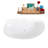 67" x 34" Freestanding Soaking Solid Surface Bathtub