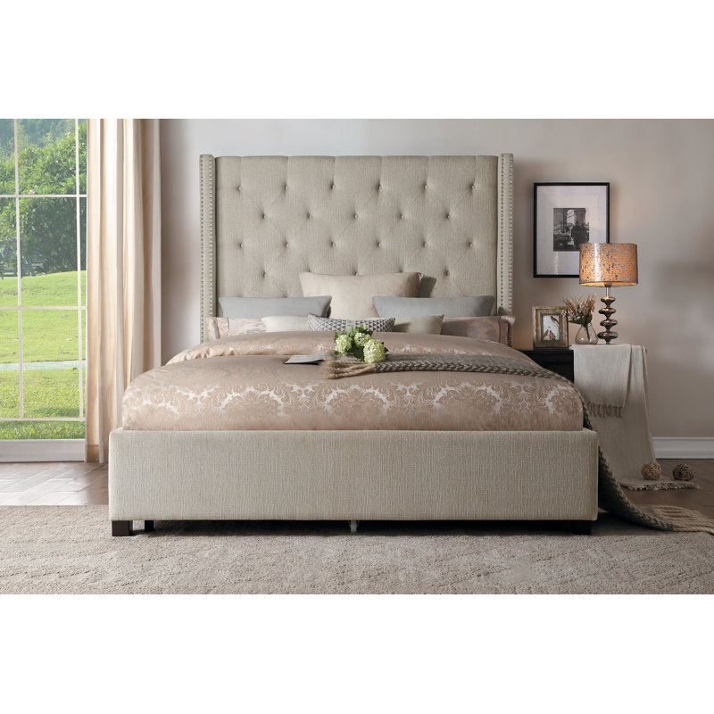 Landreneau Bed, Canifornia King, Beige