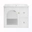 Ensemble de meuble-lavabo mural avec lavabo en céramique, 2 tiroirs et 1 porte à fermeture en douceur-2091187750