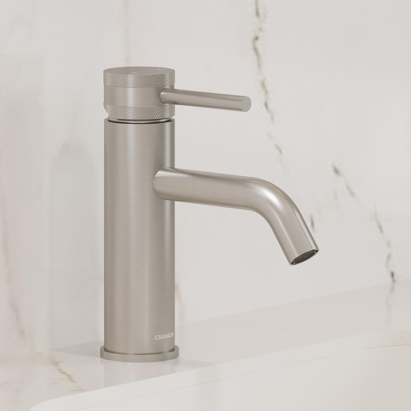 Robinet de lavabo de salle de bain monocommande en nickel brossé Angelsey, Nickel brossé