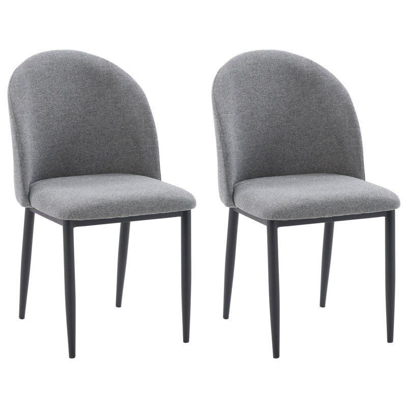 Chaise d'appoint Corrigan Studio® Nash avec pieds noirs, gris