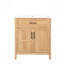 Meuble-lavabo de 30 po avec lavabo en résine, meuble-lavabo à cadre en bois massif avec tablette réglable, organisateurs de porte d'armoire