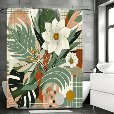 Shower Curtains with Hooks Included