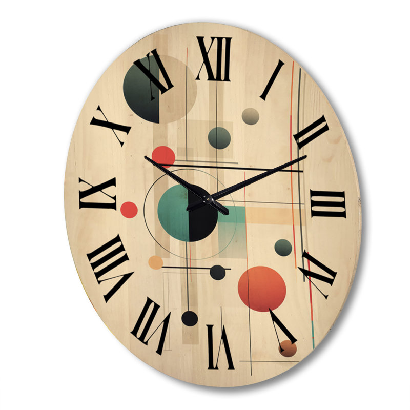 Horloge murale géométrique moderne en bois, Très grand