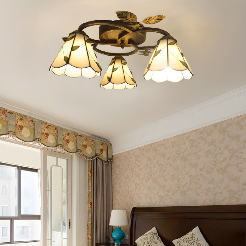 3-light Tiffany Ceiling Lighting
