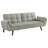 Grey Tufted Convertible Sofa Bed