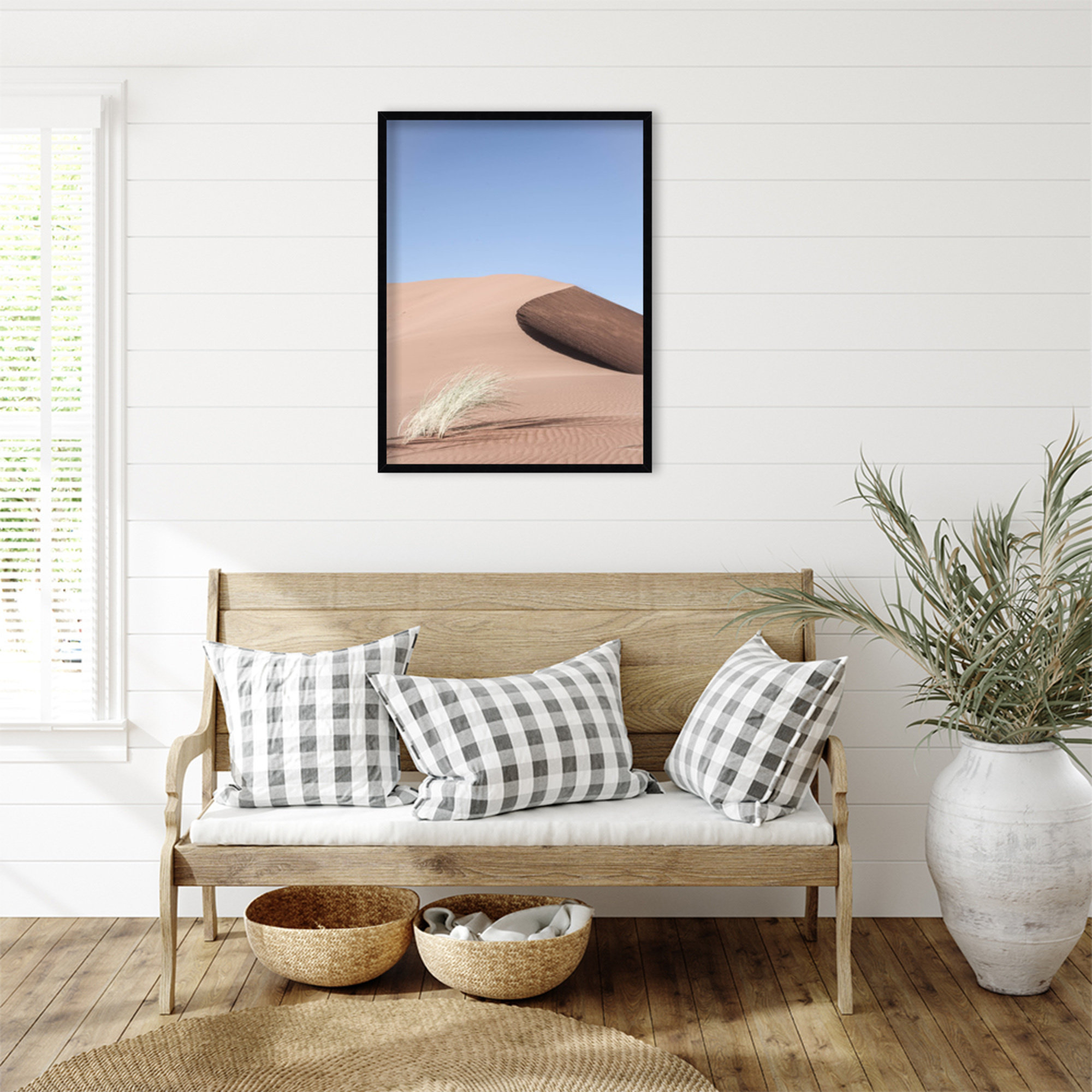 Namib Dune Two by Shot by Clint Wood Framed Wall Art Print, 33" H x 25" W, Black