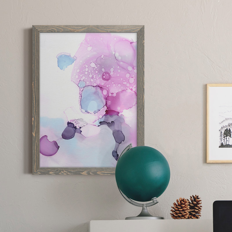 Fluent Magenta IV - cadre photo, impression sur toile, H 38 po x l 28 po x P 1 po, gris