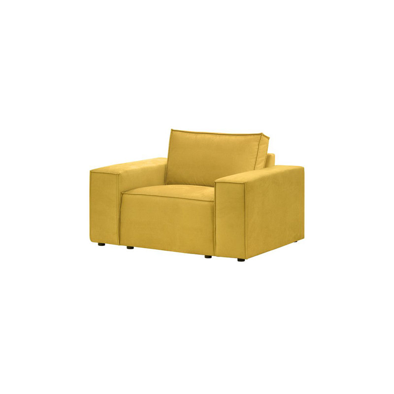 Upholstered Armchair, Light Yellow