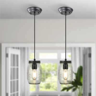 Camelot 2 - Light Matte Black Jar Pendant
