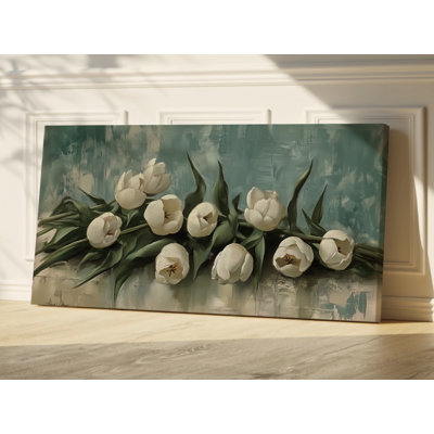 Tulipes, nature morte, très grande toile, art mural