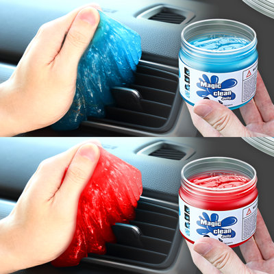 WFX Utility™ 2 x Universal Car Keyboard Dust Sticky Cleaning Gel Jelly Blue+Red