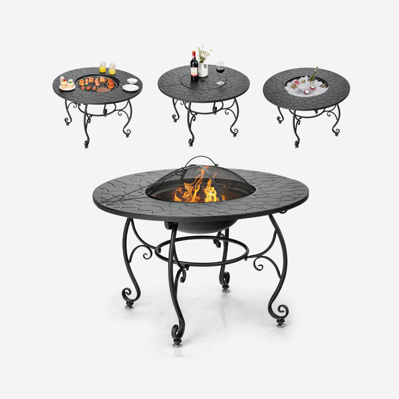 Foland Round Iron Smokeless Fire Pit