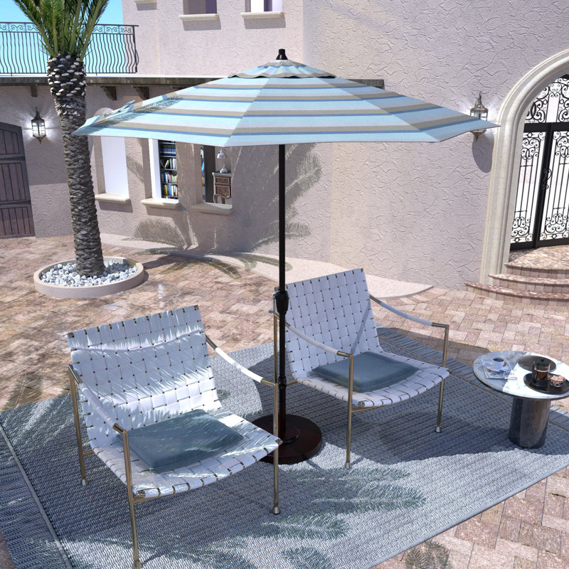 Parasol de marché 7 pi 5 po Bala, Sunbrella® brume Gateway