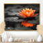 Orange gris, glamour, lotus photo III - impression d'art mural Lotus-2063048912-2063048913