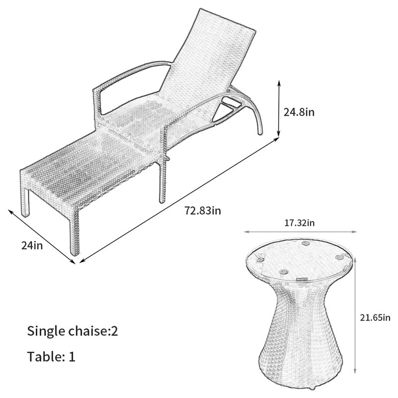 Outdoor Villa Pool Leisure Lounge Chair