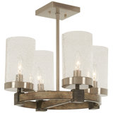 Brett Glass Semi Flush Mount