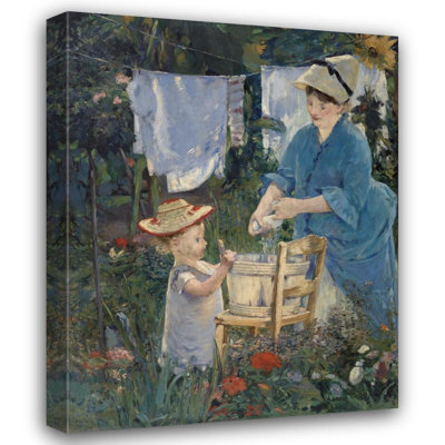 "Blanchisserie" par Édouard Manet - Toile tendue avec châssis