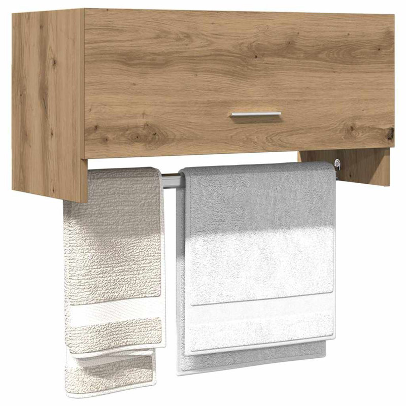 Ayanle 1 Door Wardrobe, 35cm H x 70cm W x 32.5cm D, Artisan Oak