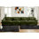 Canapé modulaire 166 po en velours vert nuage nuage, assise profonde, sans assemblage
