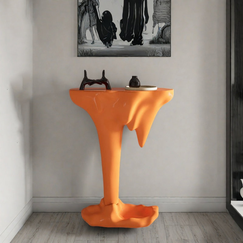 Table d'entrée moderne et minimaliste, Orange