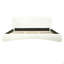 Lit plateforme simple en métal, blanc
