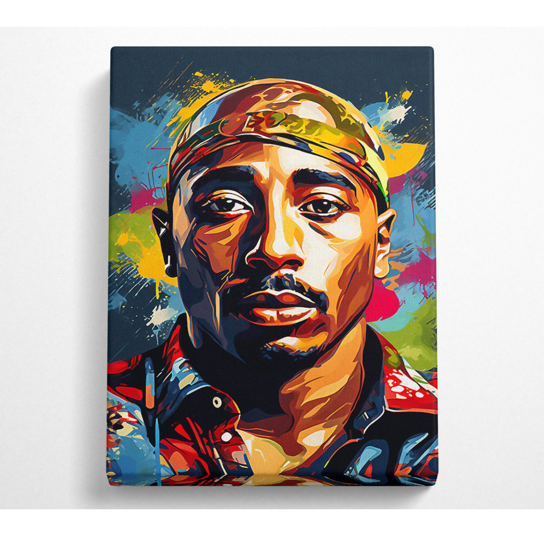 Tupac Paint Splash - Kunstdrucke auf Leinwand