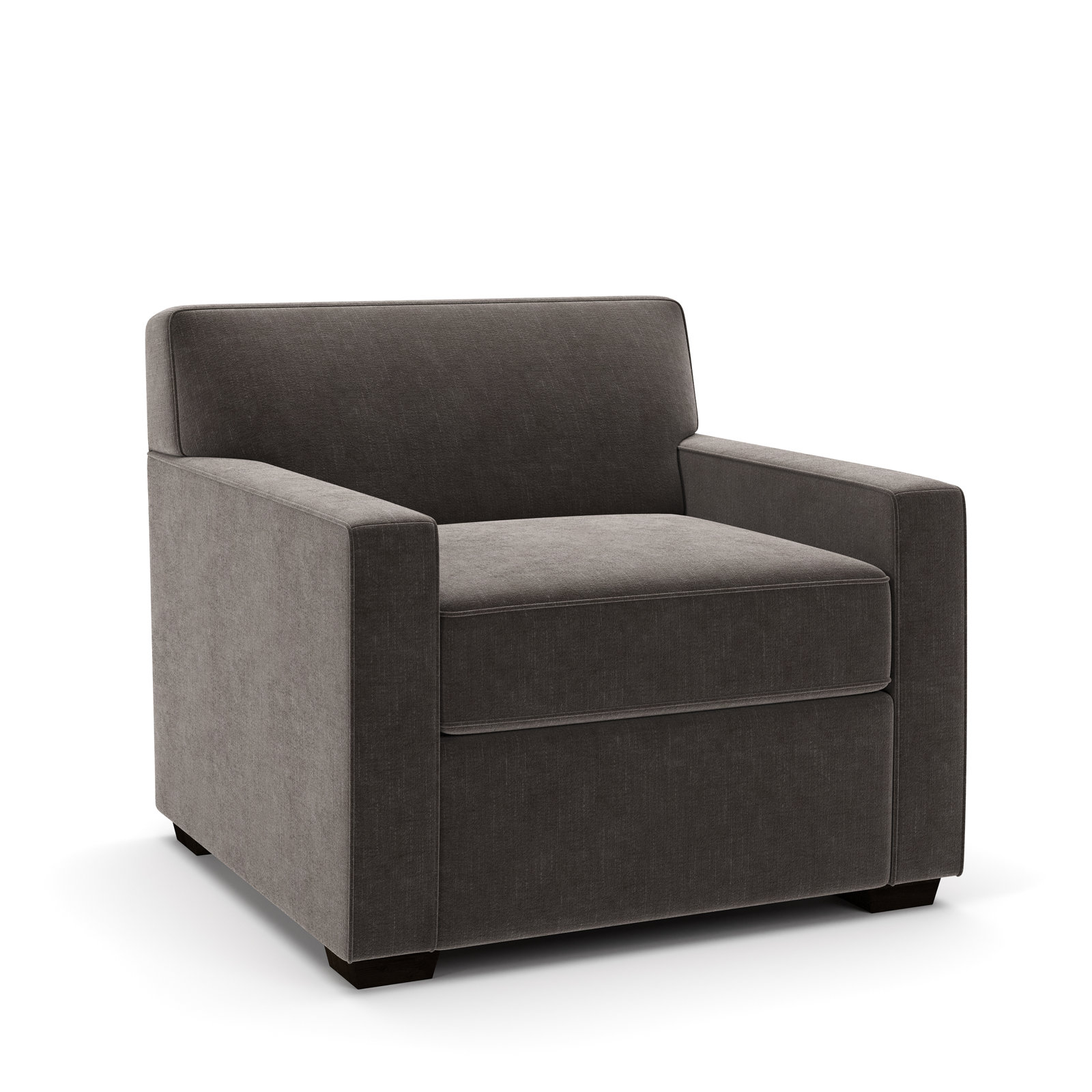 Francesca Upholstered Armchair, Andrew Espresso Performance Chenille