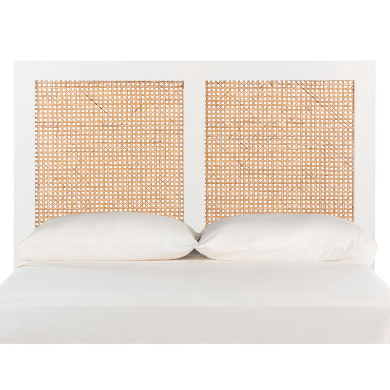 Tête de lit en rotin Tahoe, Simple, Blanc