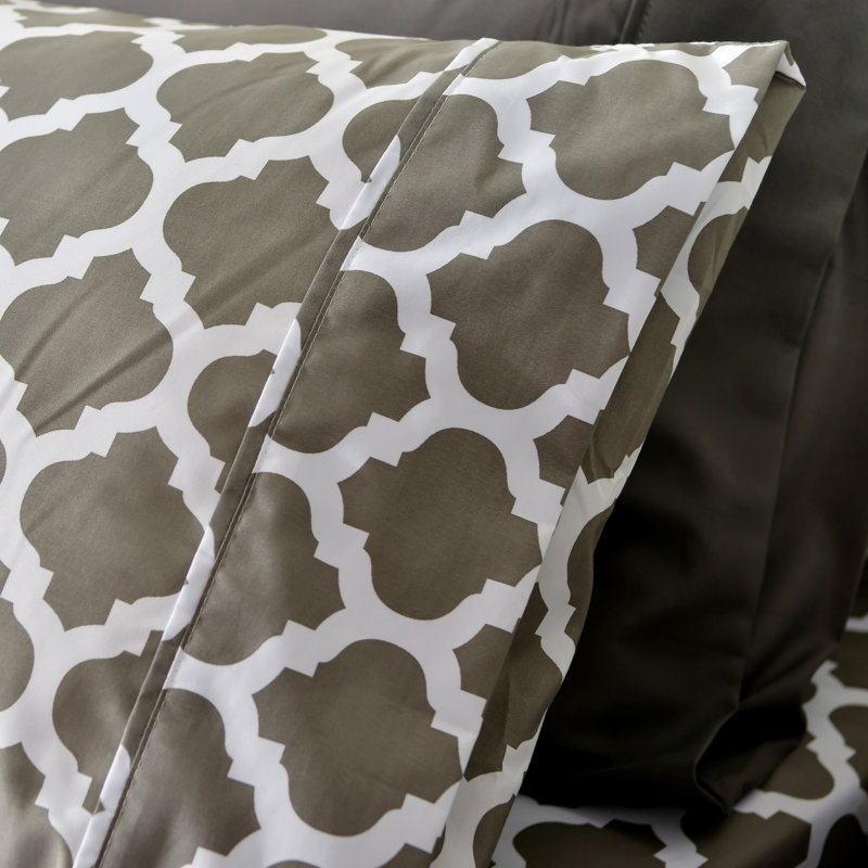 Microfiber Geometric Sheet Set, Twin