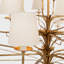 Amalfi 50" Three-Tiered Chandelier in Milano Gold with Linen Shades