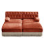 2 sièges en molleton rouge et brun, style, jupe à pampille, pour une détente confortable dans le salon