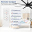 Ventilateur de plafond standard à 8 pales 65 pouces avec télécommande Ilette