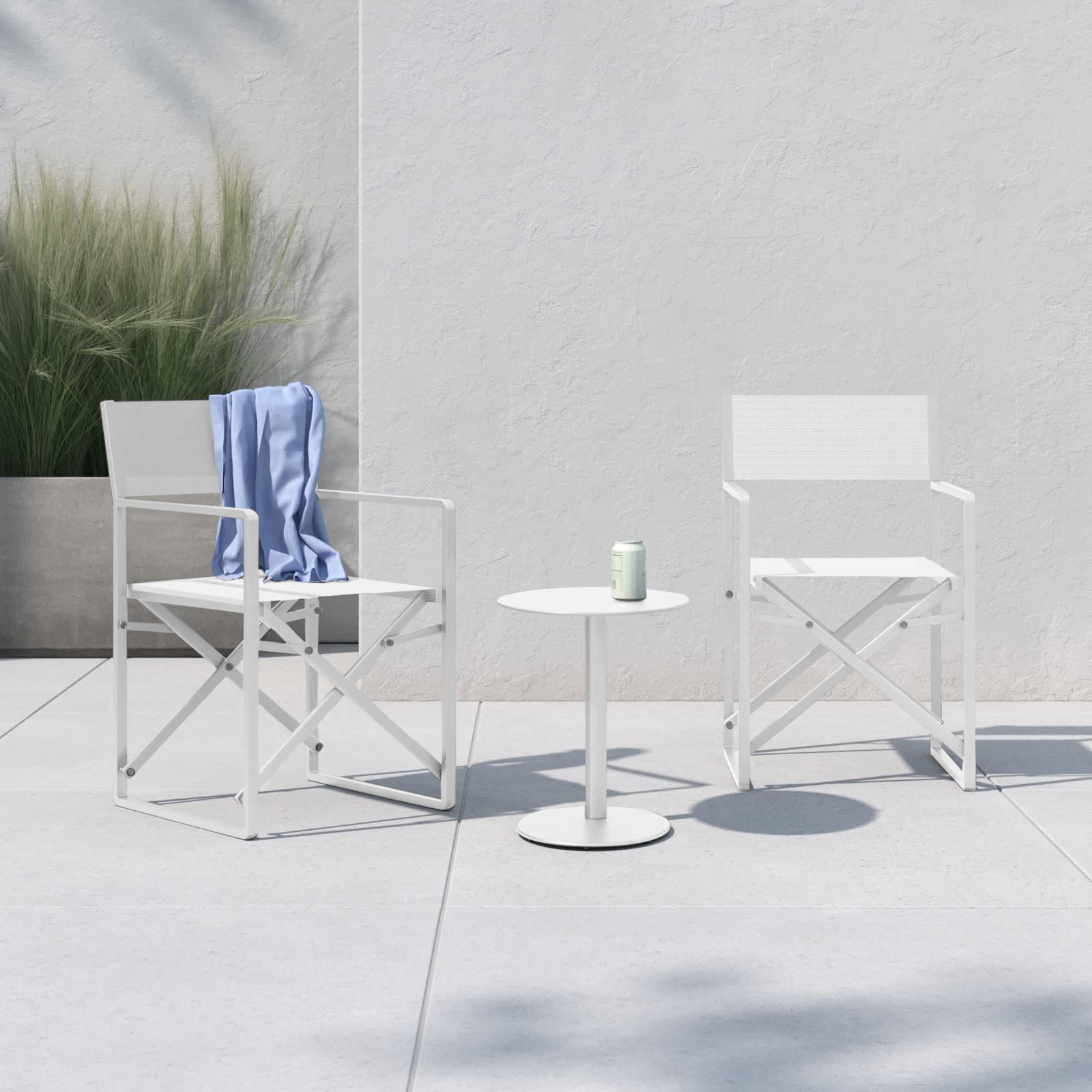 Sunset 15" Patio Bistro Set, White