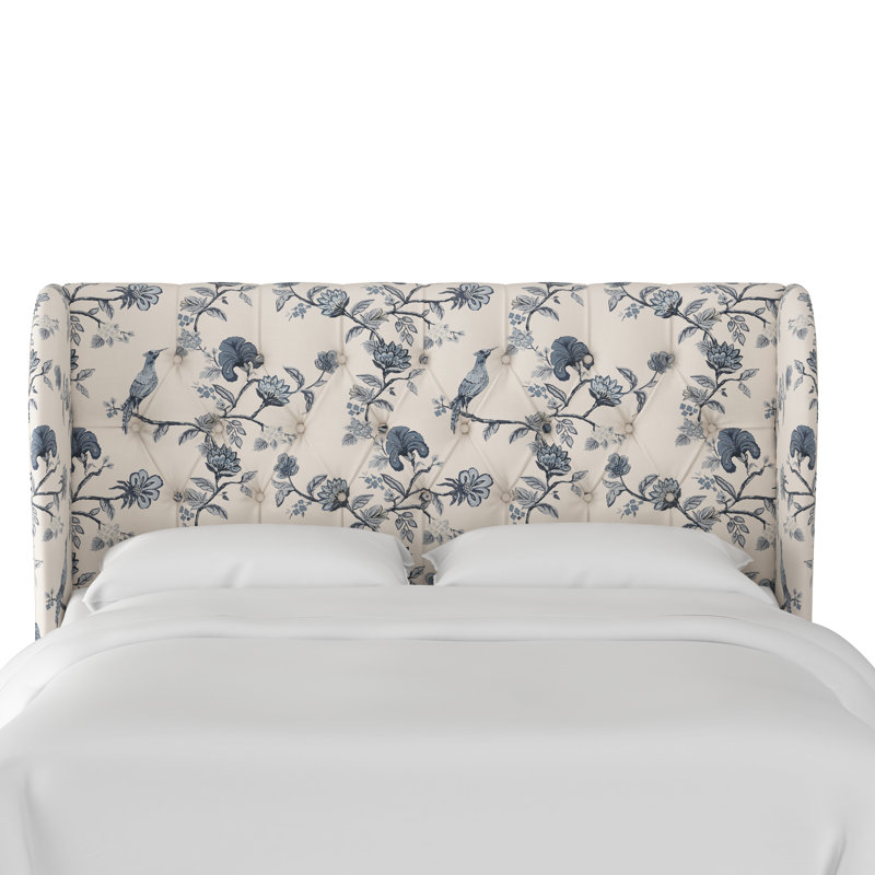 Elsa Upholstered Headboard, Full, Shaana Indigo