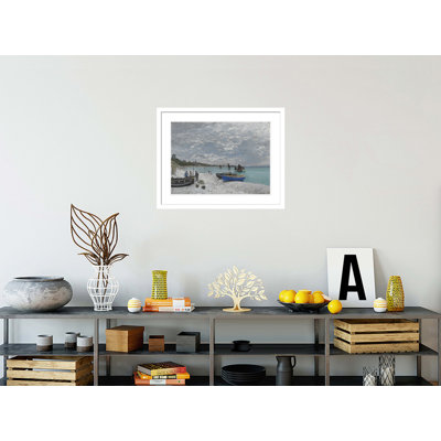 «The Beach at Sainte-Adresse» par Claude Monet, impression giclée encadrée
