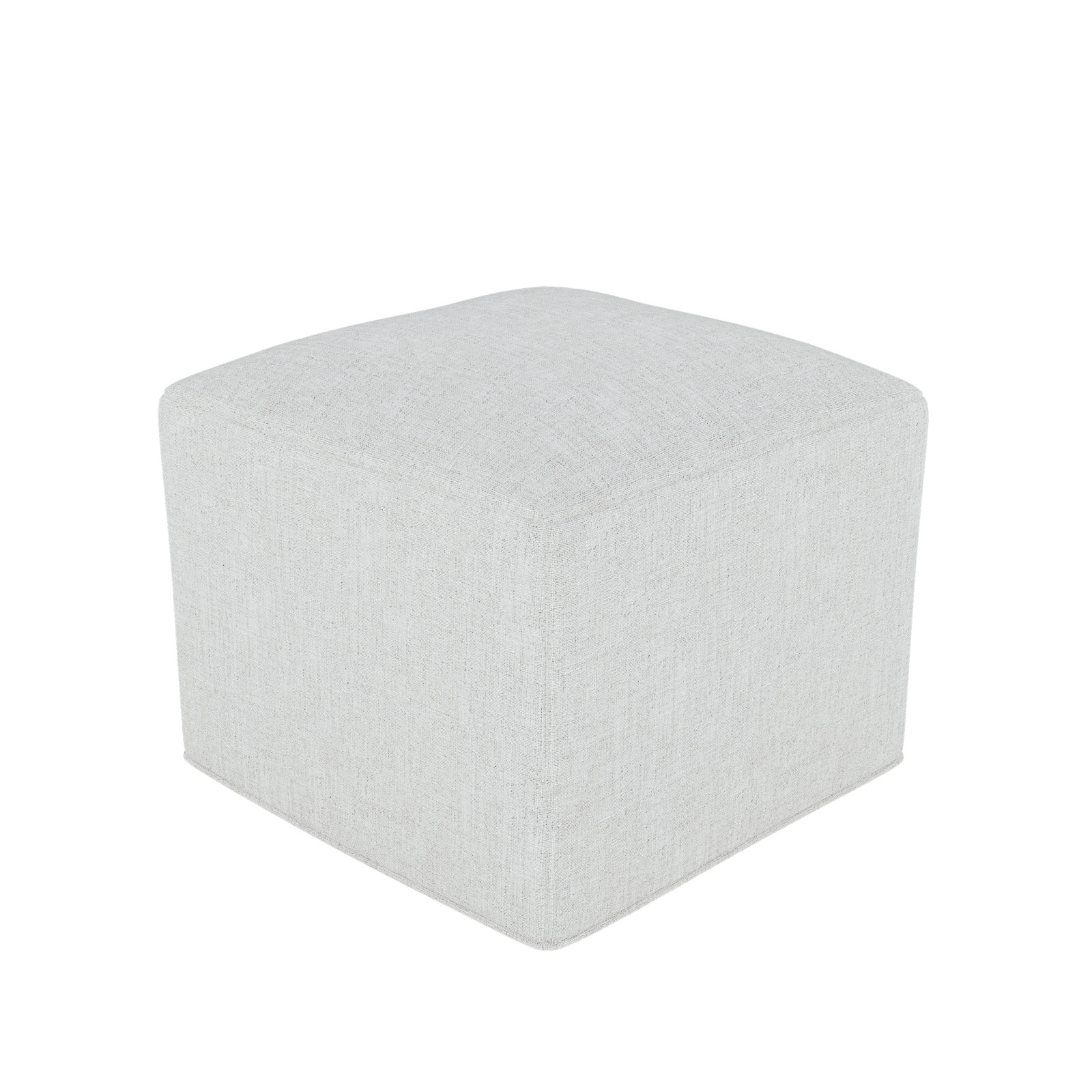 Praia 22" Sunbrella® Patio Ottoman, Canvas White Sunbrella® Canvas