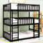  Lit superposé simple en bois avec échelles et garde-corps Kaio-726575948